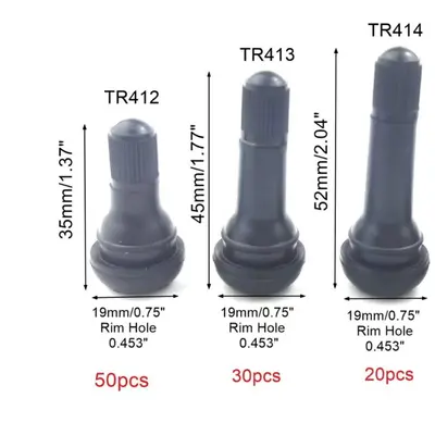 TR414 Aluminium-Autoreifenventil, schlauchlos, US-Typ