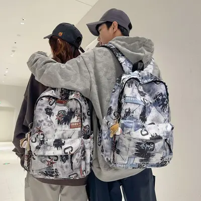 Men's Double-Shoulder Backpack for High School and Middle School Students