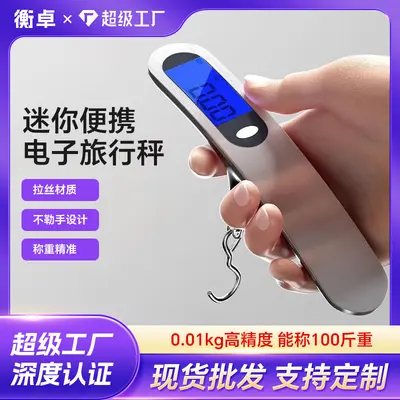 Portable Electronic Luggage Hanging Scale with Hook, 50 kg
