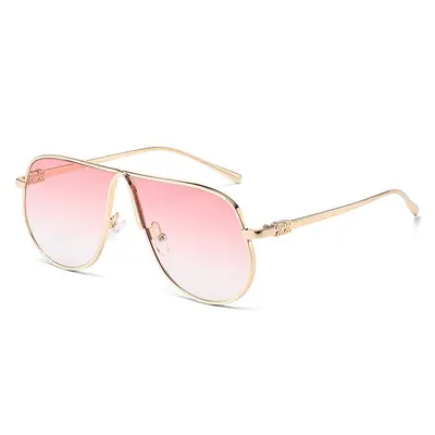 Metal Aviator Sunglasses with Large Frame and UV Protection, Retro Style - 6