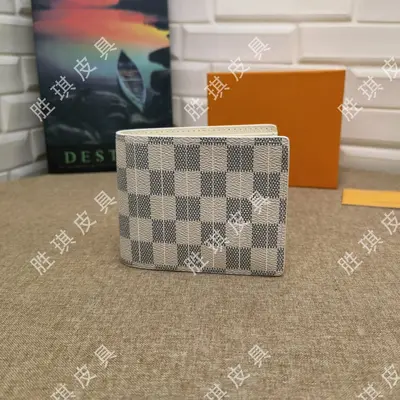 Herren Vintage Blumen-Karomuster Kurzbörse, multifunktional - 11
