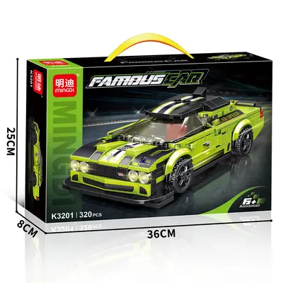 K3203 Building Block Racing Car Sports Car Model Set for Boys - 8