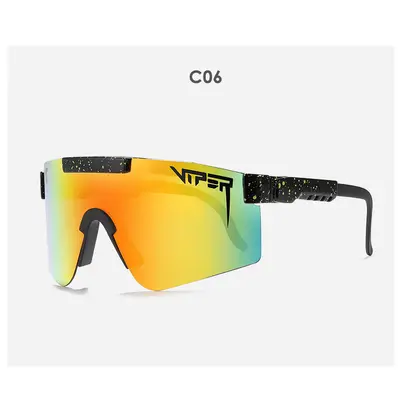 PIT VIPER Cycling Glasses, Windproof, Polarized Sunglasses, Colored Coating - 12