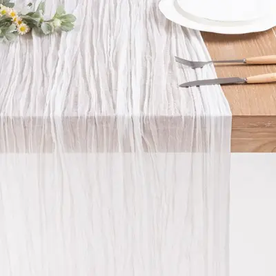 Balinese Gauze Crinkle Bohemian Table Runner