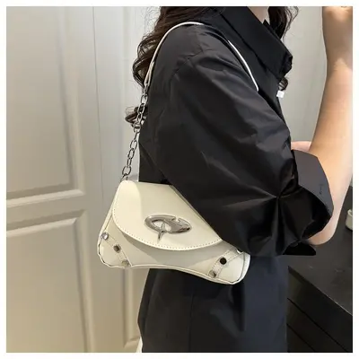 Kadın tek omuz çantası, küçük kare model, retro yaz tasarımı - 4
