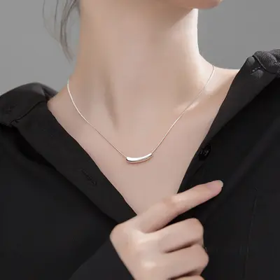 925er Sterlingsilber Halskette für Damen minimalistisch
