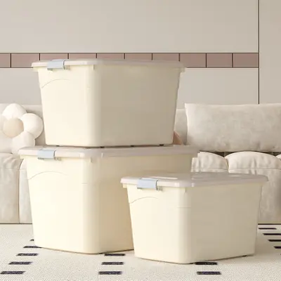 Kunststoff-Aufbewahrungsbox, extra groß, cremfarben