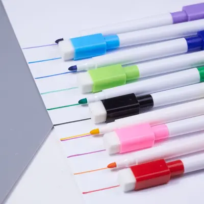 Abwischbare bunte Whiteboard-Marker mit Pinselspitze