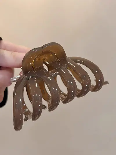 Süper güçlü kavrama ~ Kadınlar için ekstra büyük mürekkep balkabağı pençe klipsi 2024 yaz için yeni üst düzey arka kafa köpekbalığı saç tokası saç aksesuarı. - 12