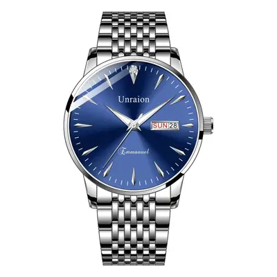 Herrenuhr mit Schweizer Uhrwerk, wasserdicht, Doppelkalender - 9