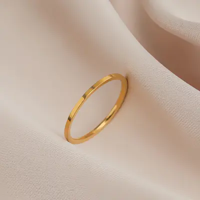 不掉色时尚轻奢钛钢满钻戒指女ins小众网红爆款简约细戒指环尾戒 - 8