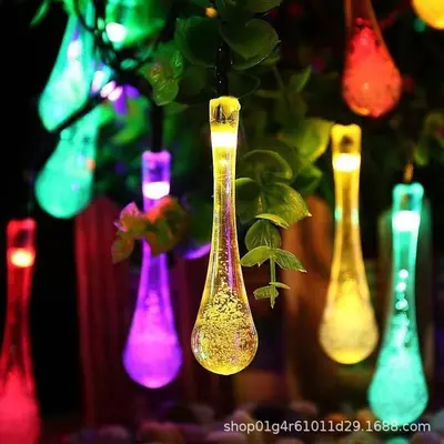 LED太阳能庭院灯串圣诞氛围节日灯 满天星装饰灯户外防水挂树彩灯 - 10