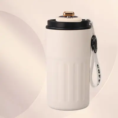 Smart Temperature Display 304 Stainless Steel Insulated Mug with Carry Handle - 4