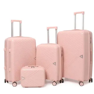 Ultra Lightweight PP Suitcase Set with Combination Lock and Zipper