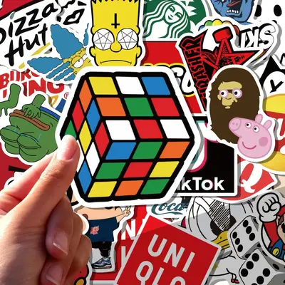 101 Fashion Logo Stickers for Water Bottles and Phone Cases
