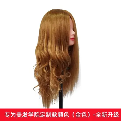 Real Hair Mannequin Training Head for Cutting, Styling and Braiding Practice - 4