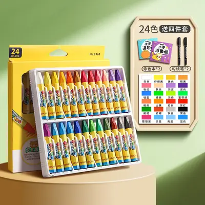Wasserlösliche Ölpastellkreiden 36 Farben Kinder-Set ungiftig - 11
