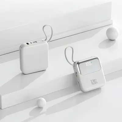 3C Certified Power Bank Super Fast Charging with Built-in Cable 20000mAh Large Capacity Mobile Power Bank Gift Logo Printing - 7