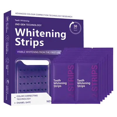 Purple Teeth Whitening Strips, Wet Patch Type, Portable - 7