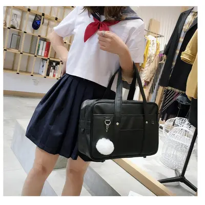Japanese Style JK Uniform PU Shoulder Crossbody Bag for Women - 4