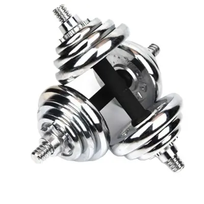 50 kg Kurzhantel- und Langhantel-Doppelzweck-Set, verpackte elektroverzinkte Kurzhanteln, Langhanteln, Gewichtshebersockel, Fitness-Ausrüstung, Kurzhanteln - 6