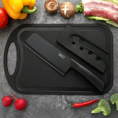 Stainless steel kitchen knife set with fruit knife and cutting board - 12