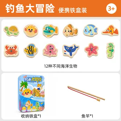 Tragbares Fisch-Angelspiel für Kinder 3-6 Jahre