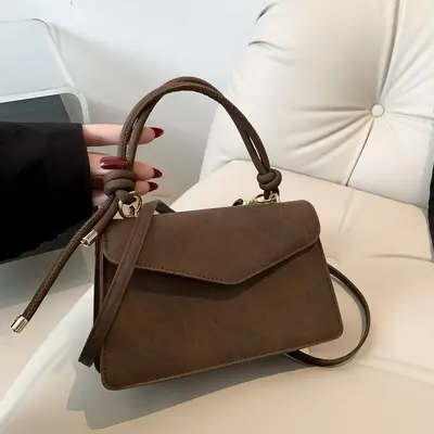 Women's Small Square Crossbody Bag, Simple Versatile Single-Shoulder Design - 3