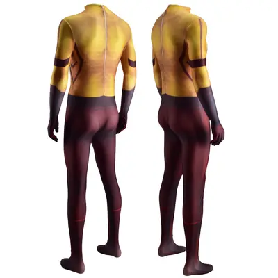 Kid Flash Costume, The Flash Style One-Piece Jumpsuit, Halloween - 6