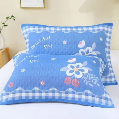 Polyester-Cotton Pillow Towel, 2-Pack, Triple-Layer Gauze