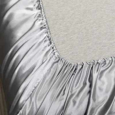 Spannbetttuch aus Satin-Seide-Imitat mit Satinfinish, kühlend, Bettbezug-Matratzenbezug, Matratzenschutzhülle, Amazon USA, vollständig umschließend