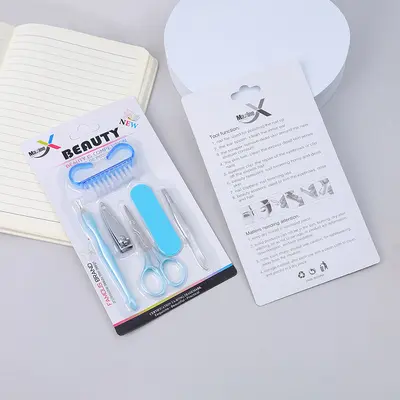 Pedikür bıçağı paslanmaz çelik tırnak makası seti ölü deriyi gidermek için ev aletleri tırnak makası manikür seti üç renkli emme kartı 94