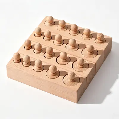 Solid wood shape matching building blocks, one-piece molded no glue - 7