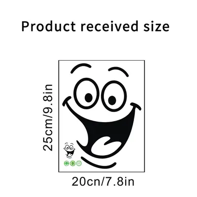 Smiley Face Toilet Sticker, Waterproof, Removable - 7