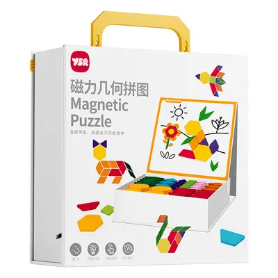 3D Tangram Puzzle Educational Toy Building Blocks Magnetic Tangram Puzzle Kindergarten Children's Day June 1st Gift