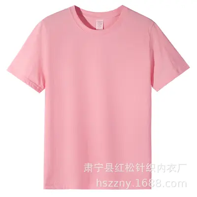 Bestandsstoffe Baumwolle 180g reine Baumwoll-Herren-T-Shirt Rundhals Kurzarm einfarbig doppelt halbarm Basic T-Shirt grenzüberschreitende Modemarke - 9