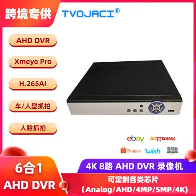 8 kanallı 4K DVR video kaydedici, 6 format uyumlu