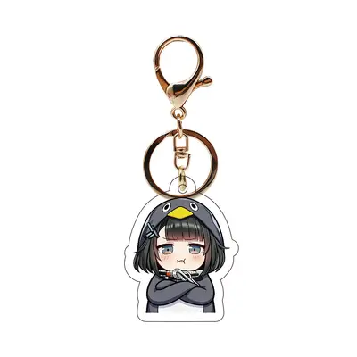 Gugu Gaga little penguin acrylic keychain with face-changing emoji design - 10