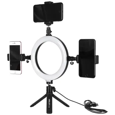 Toptan plastik mini masaüstü tripod taşınabilir canlı yayın fotoğraf cep telefonu tutucu projektör gimbal seti braketi