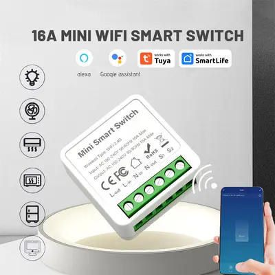 Mini WiFi Smart Switch Graffiti Wall Switch Hidden Installation Voice Control APP Control Switch