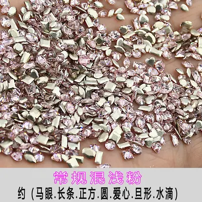 5A Zirkonia mit flacher Rückseite, gemischte Formen, super-flash transparent weiß, Nagelku - 12