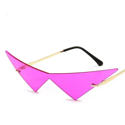 Large Triangle Frame Personalized Sunglasses, Unisex Runway Style - 3