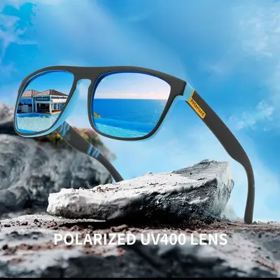 Polarisierte Outdoor-Radbrille für Herren, Retro-Sport, UV-Schutz, D731