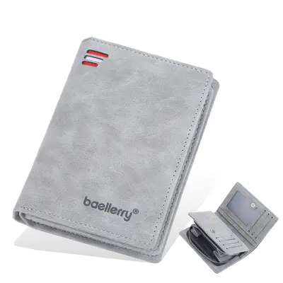 Baellerry Erkek Cüzdan, RFID Korumalı, Buzlu Fermuarlı, Dikey Model - 10