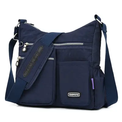 Women's Waterproof Nylon Crossbody Shoulder Bag Floral Pattern - 7
