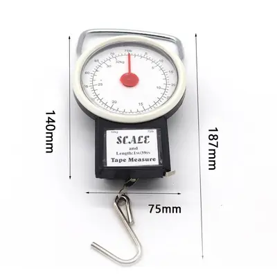 Taşınabilir el kanca ölçeği yaylı işaretçi 22/35 kg ev mekanik mezura asılı ölçek hediye küçük asılı ölçek bagaj ölçeği