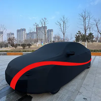 Sınır ötesi Amazon elastik araba örtüsü, süt ipek elastik kumaş araba örtüsü, özel yapım lüks araba örtüsü, yüksek elastik araba örtüsü.