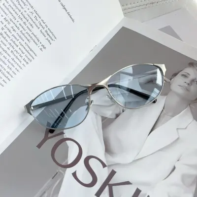 Black Small-Frame Cat-Eye Sunglasses, Personalizable Frame - 10