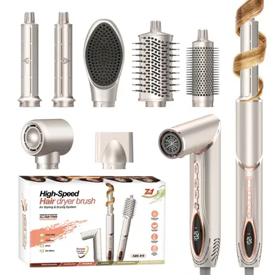 3-in-1 Hair Dryer Styler, Negative Ion, Automatic Curling Iron - 9