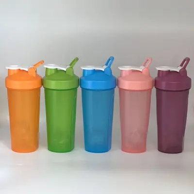 600ml Plastic Shaker Cup Protein Powder Milkshake Cup Portable Fitness Sport Water Bottle Mixer Cup with Logo Direct Factory Supply